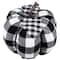 6.25" Black & White Buffalo Check Pumpkin Tabletop Décor